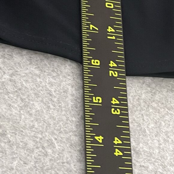 Witchy Midi Dress Black Ruched V Neck Goth Minimalist Asymmetric Sleeve SZ 10 - Picture 10 of 11